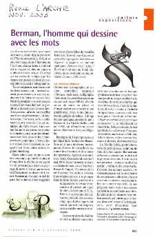 Article de novembre 2009 - L'Arche